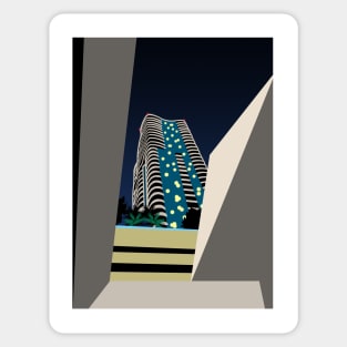 Vaporwave Building Sticker